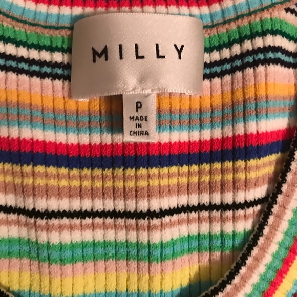 Milly Micro Striped Flare Dress - Picture 6 of 8